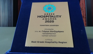 Στην Περιφέρεια Νοτίου Αιγαίου το βραβείο Τουρισμού “Best Greek Hospitality Region 2020”