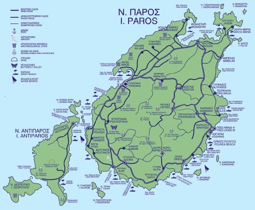 Διαδραστικός χάρτης Πάρου