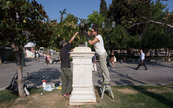 Σωστική παρέμβαση για τα γλυπτά της Αθήνας