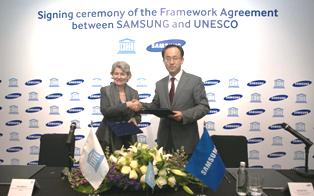 Διεθνής συνεργασία μεταξύ Samsung και UNESCO