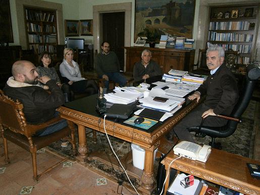Συνάντηση της αντιπεριφερειάρχη Ελ. Φτακλάκη, με τον  υπεύθυνο του Υπολογιστικού Κέντρου του Πανεπιστημίου Κρήτης κο Γ. Βιτσάκη και την ομάδα εργασίας.