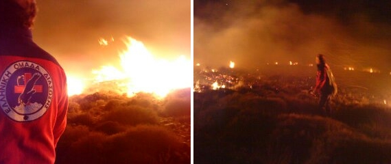 Νέες φωτογραφίες από την πυρκαγιά στα Θαψανά της Πάρου