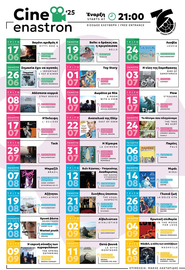 BANNER PROGRAMMA CINE ENASTRON 2025