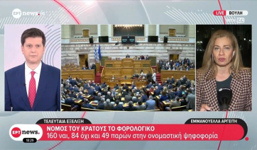 Βουλή: Ψηφίσθηκε κατά πλειοψηφία το φορολογικό νομοσχέδιο (βίντεο)