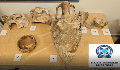 Σύλληψη 50χρονου για αρχαιοκαπηλία – Κατασχέθηκαν τμήματα αμφορέων (βίντεο)