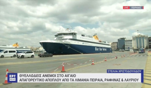 Απαγορευτικό απόπλου λόγω θυελλωδών ανέμων (βίντεο)