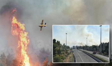 Έκλεισε η Εθνική από την πυρκαγιά στο Μαρτίνο