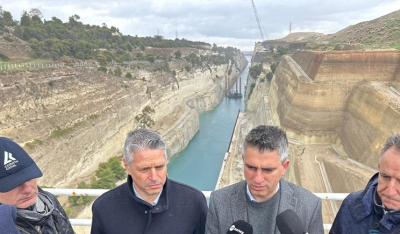 Εντείνονται οι εργασίες στη Διώρυγα της Κορίνθου με στόχο να ανοίξει τον Ιούλιο