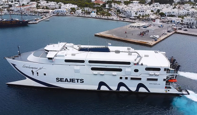 Ολοκλήρωσε τα θερινά δρομολόγια στις Κυκλάδες το Eurochampion Jet (βίντεο)