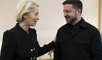 Μαζί με την Ούρσουλα φον ντερ Λάιεν ο Ζελένσκι στη συνάντηση με τον Τραμπ