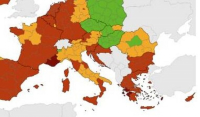 Κορoνοϊός - Χάρτης ECDC: Στο «πορτοκαλί» και «βαθύ κόκκινο» παραμένει η Ελλάδα