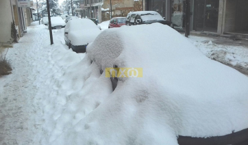 Στο έλεος του χιονιά η πόλη της Φλώρινας