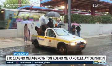 Καταρρακτώδης βροχή σε Αθήνα και Πειραιά – Χαλάζι και έντονη κεραυνική δραστηριότητα (βίντεο)