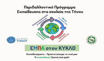 «Έμπα στον Κύκλο» – Εκπαιδευτικά Σεμινάρια Κυκλικής Οικονομίας στα Σχολεία της Τήνου
