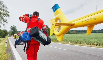 Αεροδιακομιδή ασθενή από τη Σαντορίνη