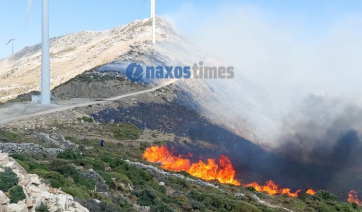 Επεκτάθηκε η φωτιά στην Κόρωνο – Επιχείρηση κατάσβεσης με επίγειες και εναέριες δυνάμεις