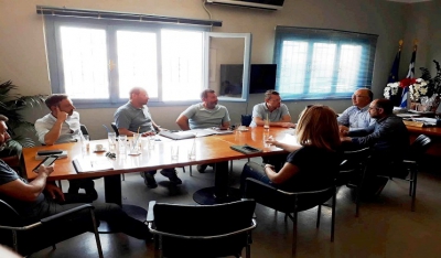 Συνάντηση του Δημάρχου Θήρας κ. Νίκου Ζώρζου με τους υπεύθυνους του οδικού έργου Αεροδρομίου –Οία