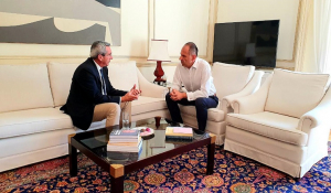 Στο Μαξίμου, σε συνάντηση με τον Υπουργό Επικρατείας  Γιώργο Γεραπετρίτη, για το θέμα της στελέχωσης, ο Περιφερειάρχης