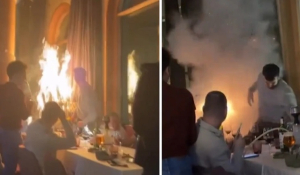 Παραλίγο νέα τραγωδία Κραν Μοντανά: Εστιατόριο έπιασε φωτιά από πυροτεχνήματα σε γεύμα με θέμα το τσίρκο