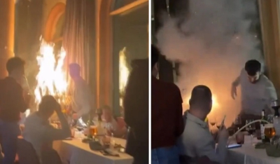 Παραλίγο νέα τραγωδία Κραν Μοντανά: Εστιατόριο έπιασε φωτιά από πυροτεχνήματα σε γεύμα με θέμα το τσίρκο