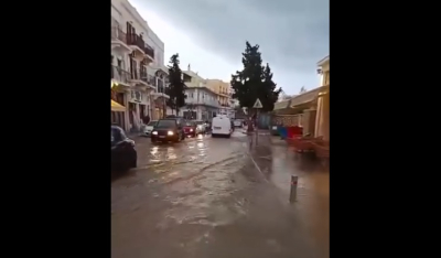 Έντονα φαινόμενα στη Σύρο (βίντεο)