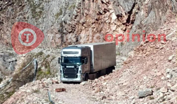 Νταλίκα εγκλωβίστηκε μετά από λάθος στροφή - Ολονύχτια περιπέτεια για τον οδηγό