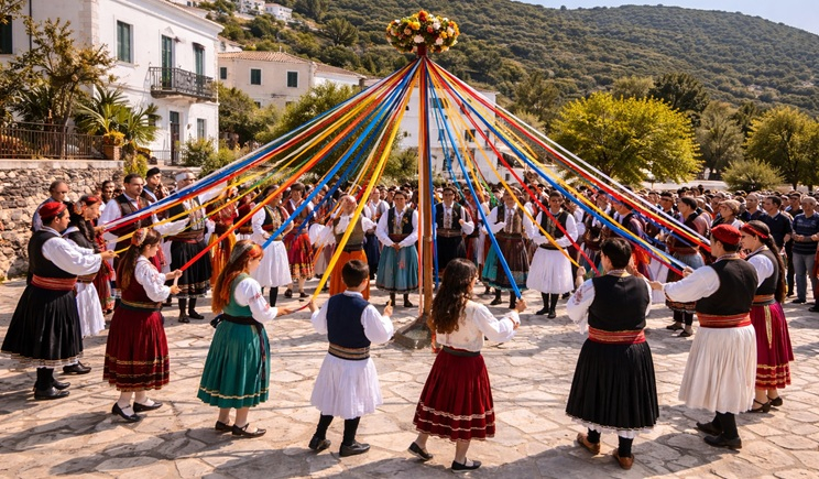 Απόκριες 2026: Το γαϊτανάκι στα χωριά της Βόρειας Άνδρου