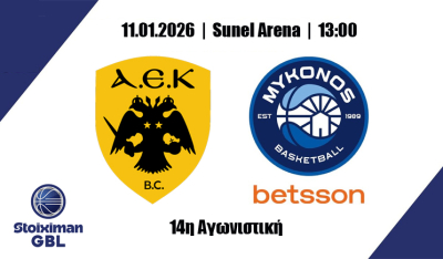 Basket League: Στη "Sunel Arena" απέναντι στην ΑΕΚ για μία ακόμη πρόκληση η Μύκονος