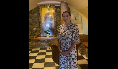 Επίσκεψη Όλγας Κεφαλογιάννη στην Παναγία της Τήνου (βίντεο)