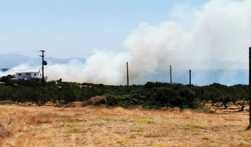 Πυρκαγιά τώρα στα Γλυφά της Πάρου...