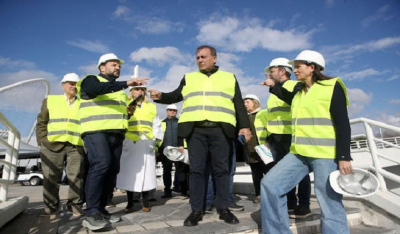 Στα εργοτάξια του «νέου ΟΑΚΑ» ο Γιάννης Βρούτσης