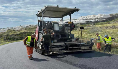 Ολοκληρώνεται η ανακατασκευή του συνόλου του Επαρχιακού Οδικού Δικτύου της Σαντορίνης