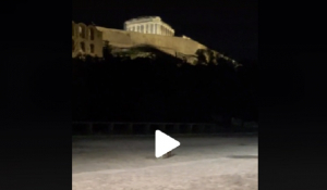 Μια αλεπού βγήκε βόλτα κάτω από την Ακρόπολη - Το βίντεο που έγινε viral