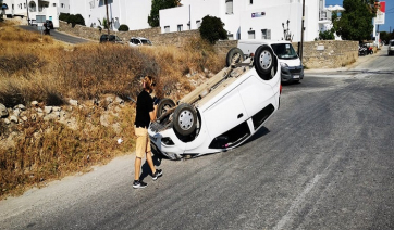 Πάρος: Τροχαίο ατύχημα στη Νάουσα