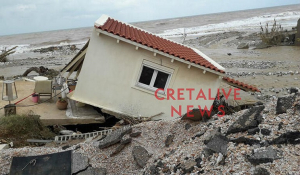 Καταστροφή στο Ρέθυμνο: Σπίτι στον Πλατανιά βυθίστηκε στη λάσπη