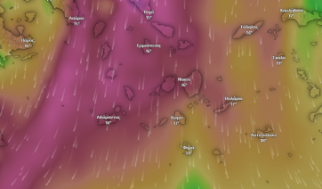 Κυκλάδες, Πάρος: «Έρχεται» χειμωνιάτικο καιρικό σκηνικό – Ψυχρή εισβολή με δυνατούς βοριάδες