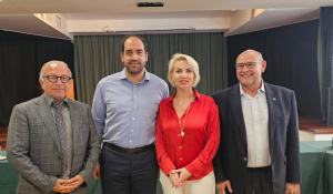 Η Κατερίνα Μονογυιού συνόδευσε τον Υπουργό Κλιματικής Κρίσης και Πολιτικής Προστασίας, Γιάννη Κεφαλογιάννη, στη Σαντορίνη