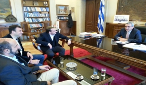 Συνάντηση του Περιφερειάρχη κ. Γιώργου Χατζημάρκου  με τον Γ.Γ. Απόδημου Ελληνισμού κ. Μιχάλη Κόκκινο