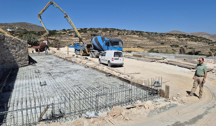 Επίσκεψη του Δημάρχου Πάρου στο εργοτάξιο του έργου «Κατασκευή Πράσινων Σημείων Δήμου Πάρου»