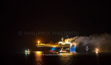 Εκδήλωση πυρκαγιάς σε Φ/Γ-Ο/Γ πλοίο βορειοδυτικά νήσου Ρόδου