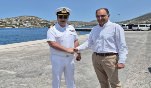 Επιστολή Δημάρχου Πάρου - Καλωσόρισμα και ευχές για την ανάληψη καθηκόντων νέου Λιμενάρχη Πάρου