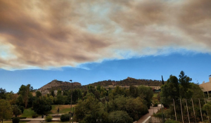 Σκέπασε τον ήλιο στο κέντρο της Αθήνας η φωτιά στο Βαρνάβα