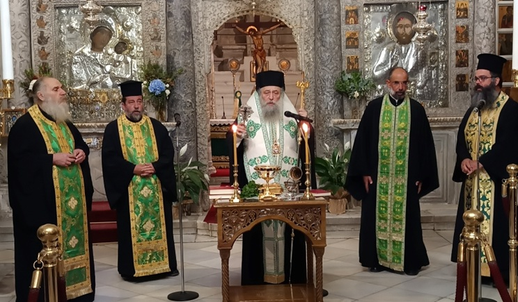 Αγιασμός στη Σχολή Βυζαντινής Μουσικής του Ιερού Προσκυνήματος Παναγίας Εκατονταπυλιανής Πάρου