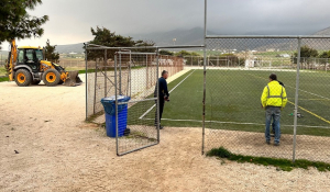 Έναρξη εργασιών επισκευής του γηπέδου ποδοσφαίρου Μάρπησσας στον Δήμο Πάρου