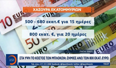 Στα ύψη το κόστος των μπλόκων: Zημιές άνω των 800εκατ. ευρώ (Βίντεο)