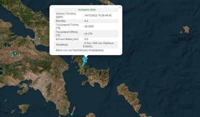 Ισχυρός σεισμός στην Εύβοια – Αισθητός και στην Αθήνα