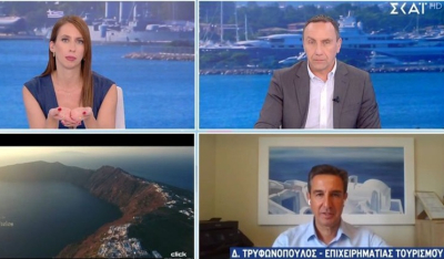 Σαντορίνη: Δ. Τρυφωνόπουλος: «Απώλεια 40% σε όλους τους τομείς τουρισμού» (βίντεο)