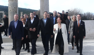 Αιγές - Μητσοτάκης: Παγκόσμιας σημασίας η αναστήλωση του ανακτόρου στις Αιγές