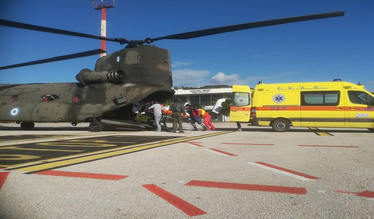 Πάρος: Αεροδιακομιδή για τον βαριά τραυματισμένο άνδρα του τροχαίου στη Νάουσα