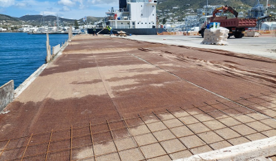 Πάρος: Σε φάση ολοκλήρωσης το έργο αντικατάστασης μετώπης στο λιμάνι του νησιού